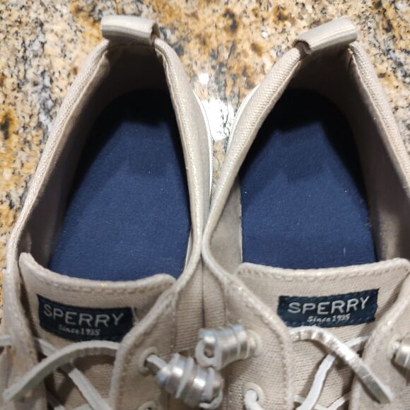 Sperry Women’s Crest Vibe Vulcanized Sneaker Flat Heel Gray STS85703 Size 8W - Picture 11 of 12